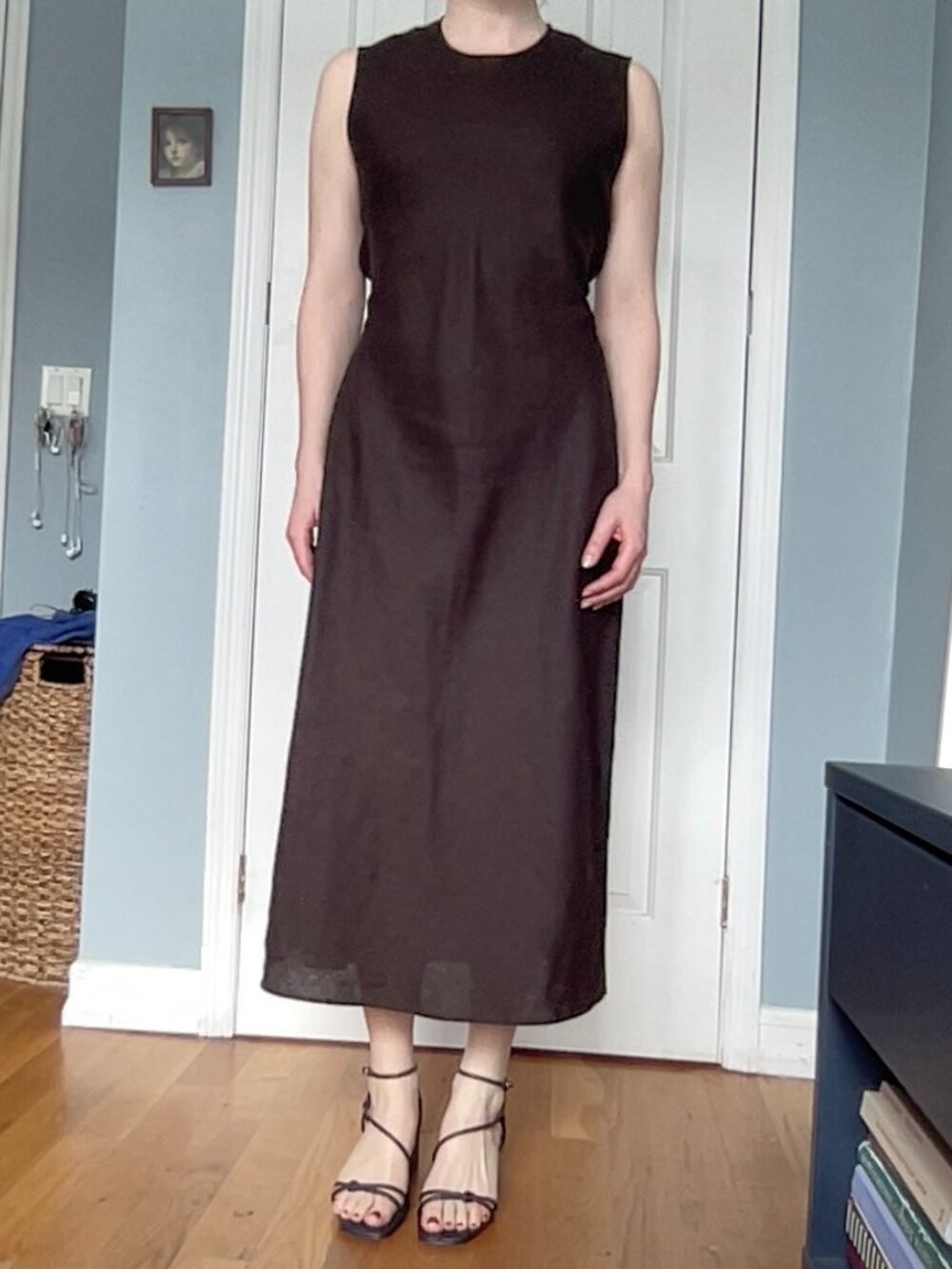 COS Dark Brown Sleeveless Maxi Dress